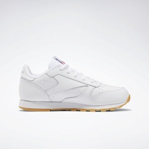 Reebok Classic Leather Turnschuhe Kinder - Weiß/Tiefes Rot/Blau - DE 807-MLU